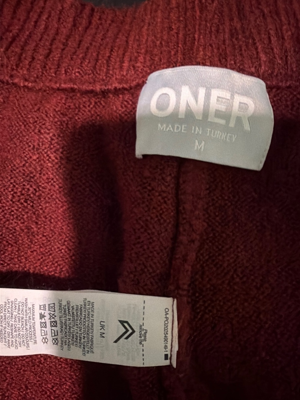 Oner Active Maroon Wide-Leg Knit Sweatpants - Picture 5 of 10